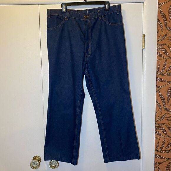 LEVI’S Vintage Orange Tab Straight Leg Dark Wash Men’s Jeans Size 37x27 - Picture 1 of 12
